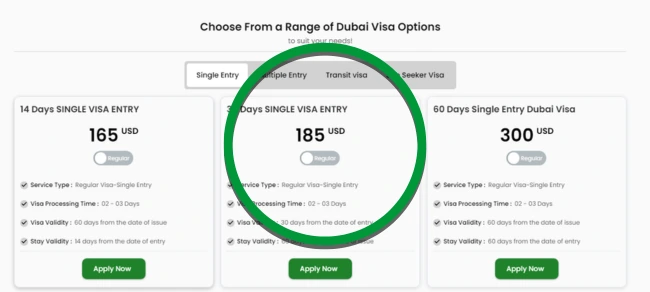 Apply Dubai Visa Step Two
